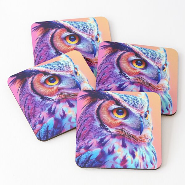Item preview, Vibrant Owl in Electric Colors designed and sold by Twisted Kids.