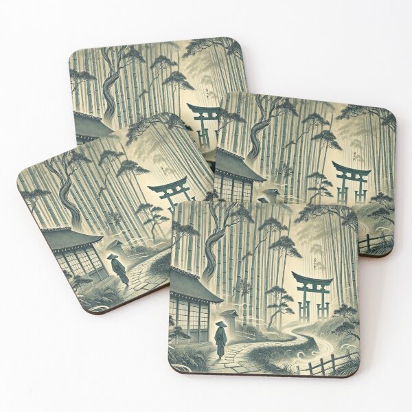 Item preview, Tranquil Bamboo Forest - Japanese Ink Style designed and sold by Macajuba Design .