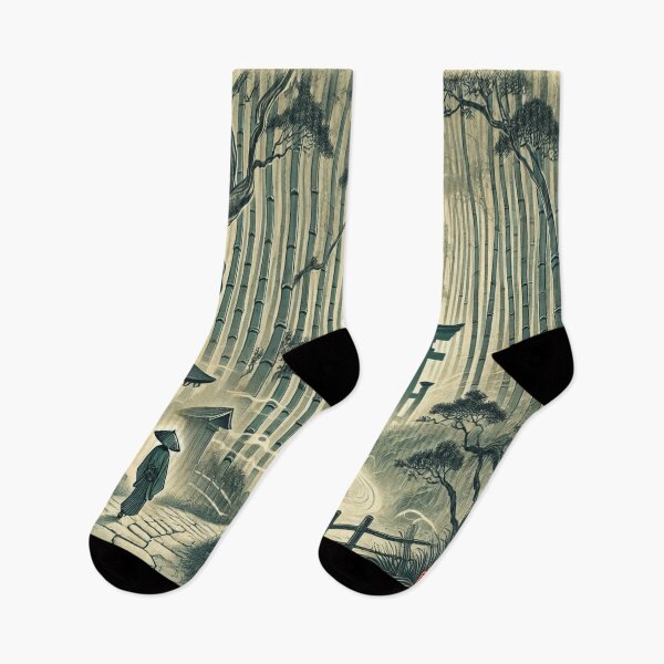 Item preview, Tranquil Bamboo Forest - Japanese Ink Style designed and sold by Macajuba Design .