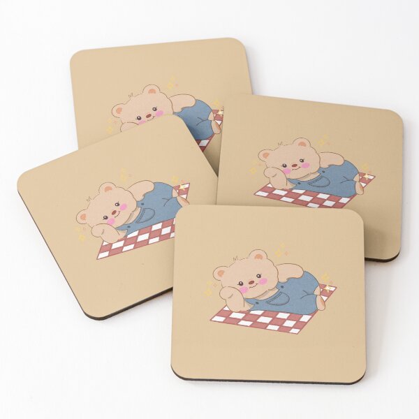Item preview, Relaxing bear on a picnic blanket designed and sold by GamJofop.