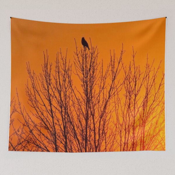 Item preview, Lone Bird on a Bare Tree at Sunset designed and sold by Glam-OOTD.