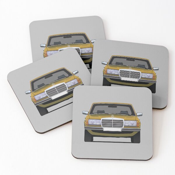 Item preview, Classic MBW123 car from Germany - yellow-gold designed and sold by knappidesign.