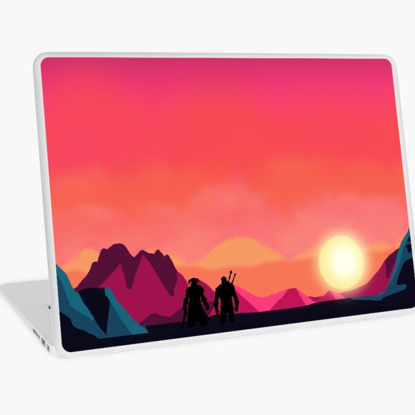 Artikel-Vorschau von Dragonborn Hexer Silhouette Sonnenuntergang, designt und verkauft von shaewildstudio.