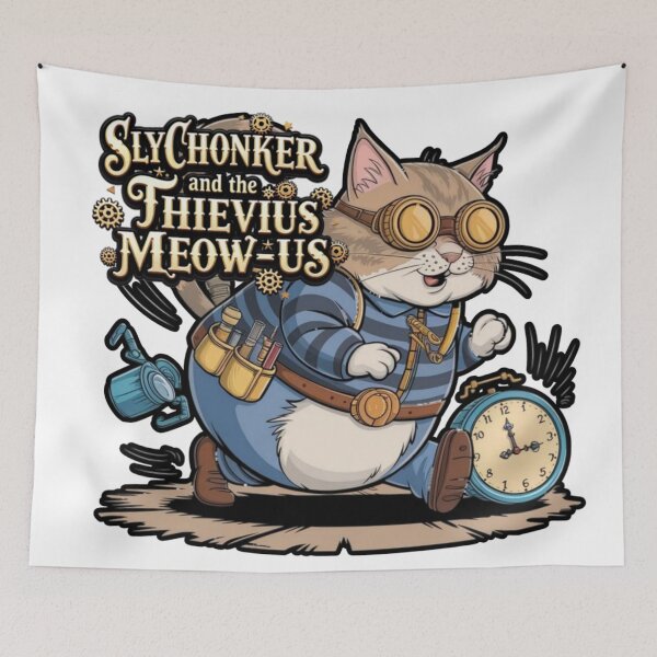 Item preview, Sly Chonker and the Thievius Meow-us #2 designed and sold by ChonkingHazard.