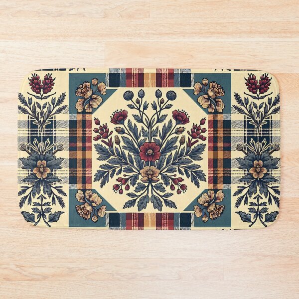 Item preview, Scottish Plaid & Vintage Floral Folk Pattern Rustic Heritage  designed and sold by decoluxe.