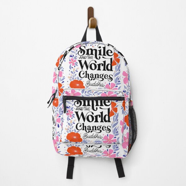 Item preview, Smile and the world changes. Positive Affirmation Motivational Quote Inspirational Message designed and sold by Sandra Brezina.
