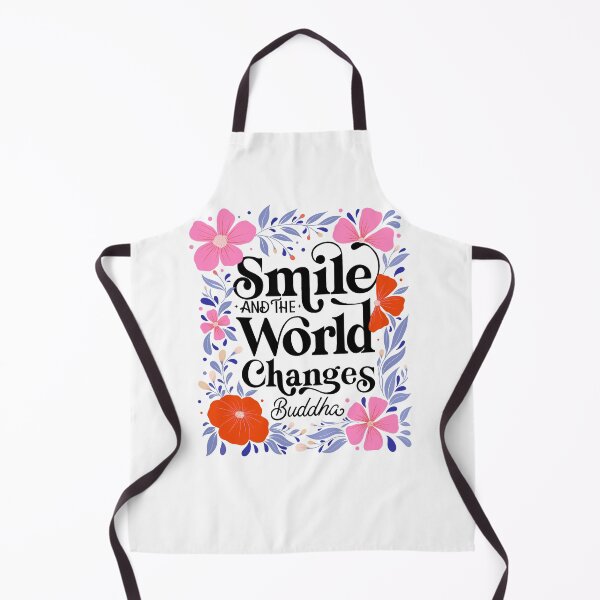 Item preview, Smile and the world changes. Positive Affirmation Motivational Quote Inspirational Message designed and sold by Sandra Brezina.