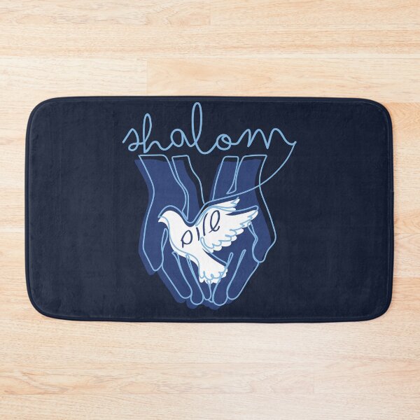 Item preview, Minimalist Dove with Hebrew Shalom Peace Judaica Line Art designed and sold by Amber Dove Studio.