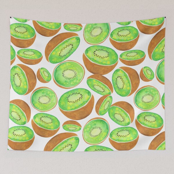 Item preview, A vibrant watercolor pattern of juicy green kiwi fruit designed and sold by Hillary Holt.