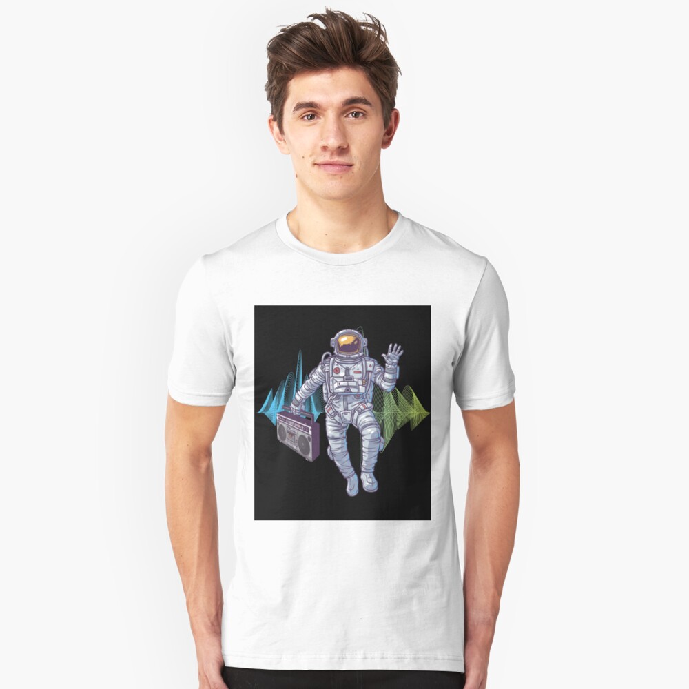 astronaut boombox shirt