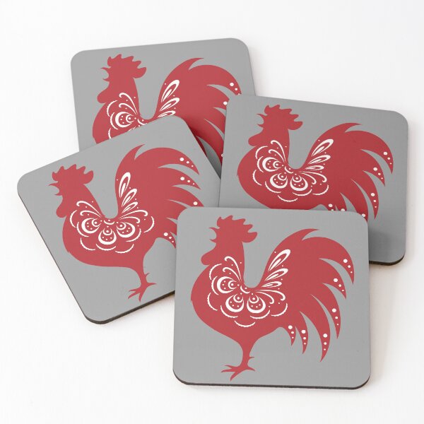 Item preview, Red rooster icon art designed and sold by TzancaURG.