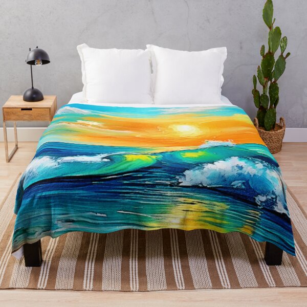 Artikelvorschau, Ocean's Kiss: Wellen bei Sonnenuntergang entworfen und verkauft von Health And Fitness Posts e-Store.