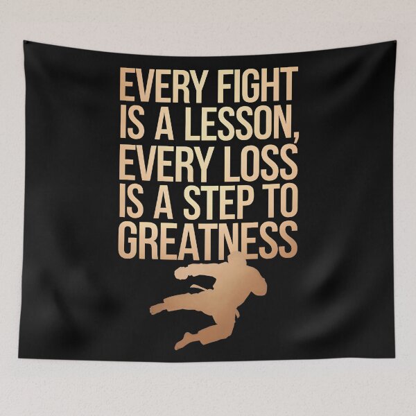 Item preview, Martial Arts Motivation – Every Fight is a Lesson designed and sold by pixelated_echoes.