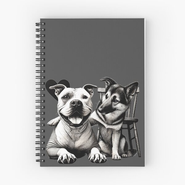 Item preview, Smiling Pit Bull & Loyal German Shepherd designed and sold by TSQ.