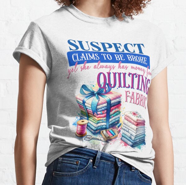 Item preview, Suspect claims to be broke but has money for quilting fabric designed and sold by frolicandlarks.