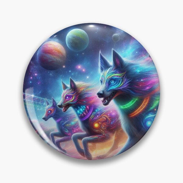 Item preview, Mystical dogs racing in space designed and sold by Dogandesighn.