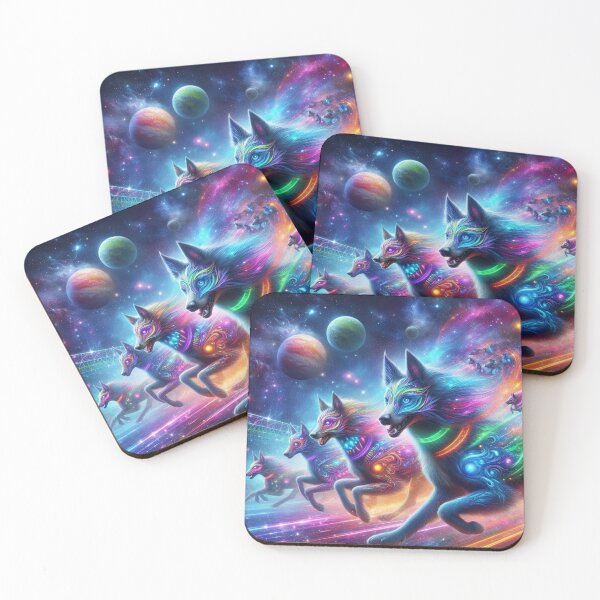 Item preview, Mystical dogs racing in space designed and sold by Dogandesighn.
