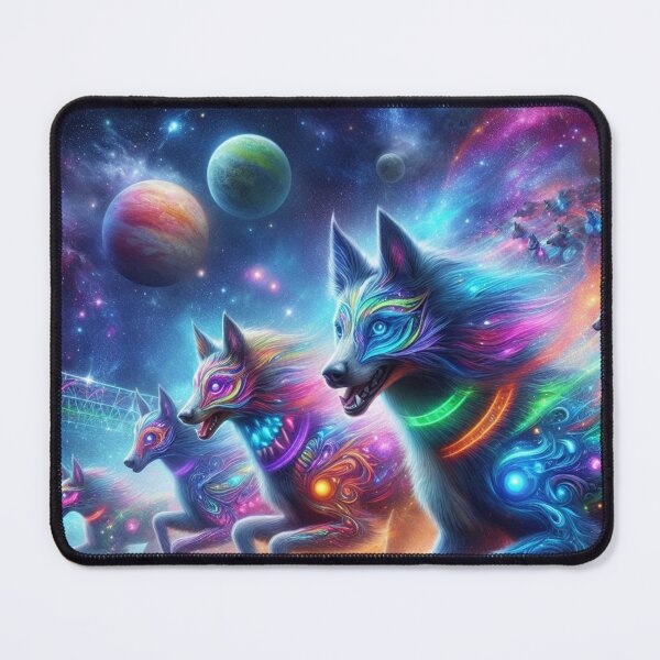 Item preview, Mystical dogs racing in space designed and sold by Dogandesighn.