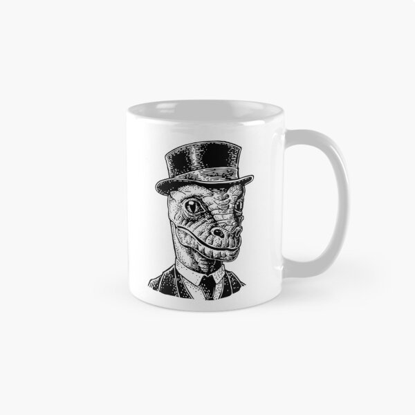Item preview, Reptilian dressed in a hat, suit, waistcoat. Vector black engraving vintage illustrations designed and sold by morevector.