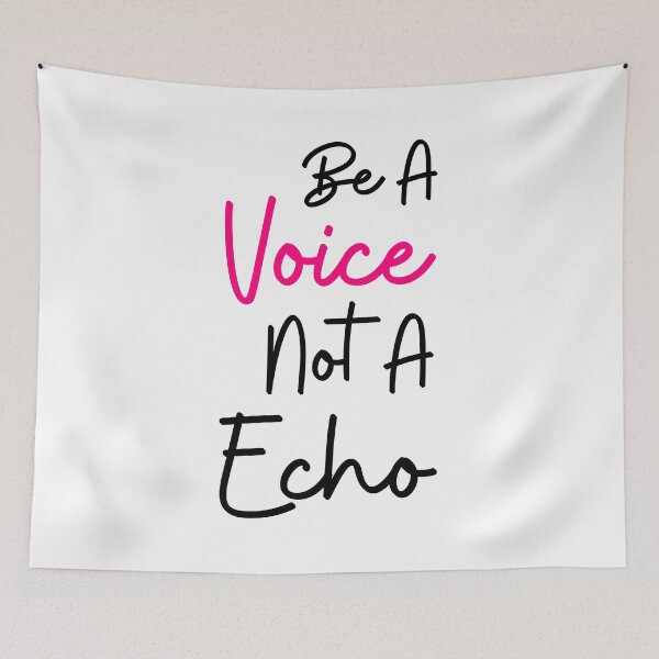 Item preview, Be a voice not an echo inspirational quote designed and sold by SlocifieShop.
