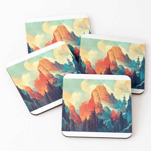 Item preview, Mystical Mountain Landscape - Fantasy Art designed and sold by JoC Creations.