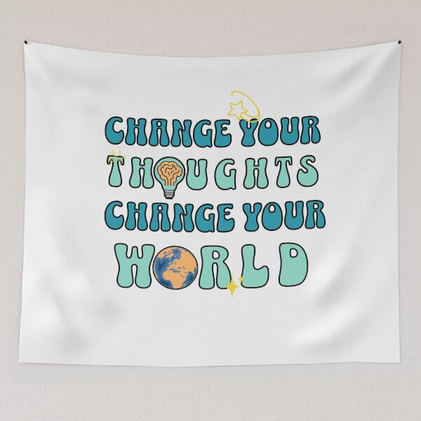 Item preview, Change Your Thoughts, Change Your World Motivational Design designed and sold by Building60media.