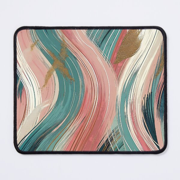 Item preview, Aesthetic motif, light pink and pale green brushstrokes, paper marbling,patterns that mimic the fluidity of water or the veining found in natural stone like marble or agate designed and sold by Collagedream.
