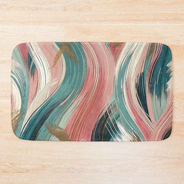 Item preview, Aesthetic motif, light pink and pale green brushstrokes, paper marbling,patterns that mimic the fluidity of water or the veining found in natural stone like marble or agate designed and sold by Collagedream.