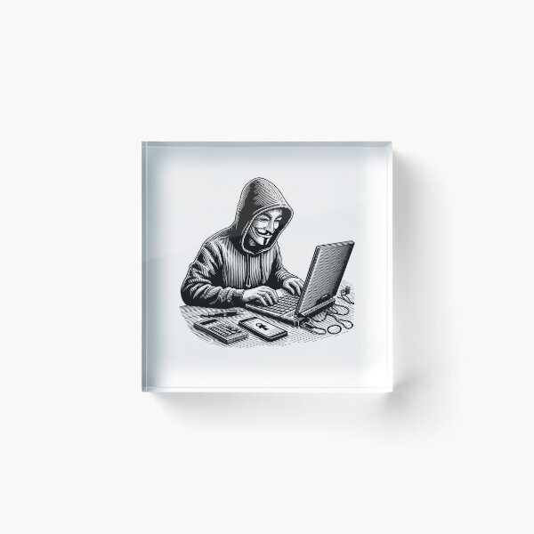 Item preview, Anonymous Attacker Hooded Figure Hacking designed and sold by NTGUILTY.