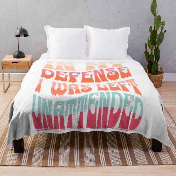 Item preview, Funny Retro Typography – "In My Defense I Was Left Unattended" Design designed and sold by Building60media.