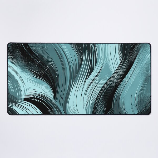 Item preview, Blue Aesthetic motif, light blue and navy brushstrokes, paper marbling,patterns that mimic the fluidity of water or the veining found in natural stone like marble or agate designed and sold by Collagedream.