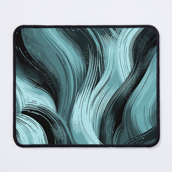 Item preview, Blue Aesthetic motif, light blue and navy brushstrokes, paper marbling,patterns that mimic the fluidity of water or the veining found in natural stone like marble or agate designed and sold by Collagedream.