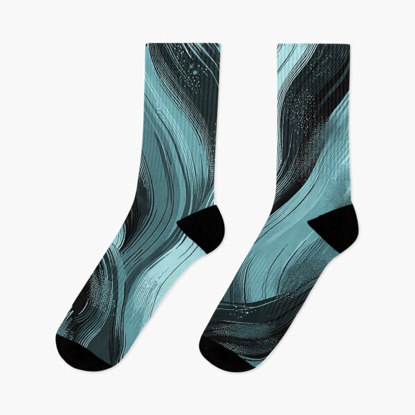Item preview, Blue Aesthetic motif, light blue and navy brushstrokes, paper marbling,patterns that mimic the fluidity of water or the veining found in natural stone like marble or agate designed and sold by Collagedream.