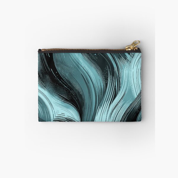 Item preview, Blue Aesthetic motif, light blue and navy brushstrokes, paper marbling,patterns that mimic the fluidity of water or the veining found in natural stone like marble or agate designed and sold by Collagedream.
