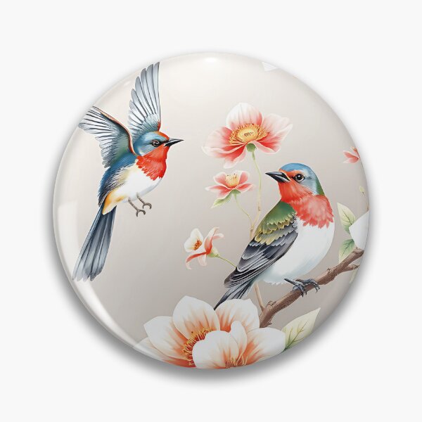 Item preview, Chinoiserie Birds and Flowers designed and sold by TestudoDesign.