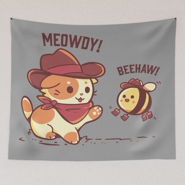 Item preview, Meowdy and Beehaw designed and sold by TechraNova.