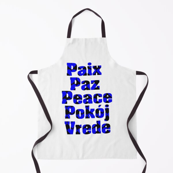 Item preview, Peace in Many Languages Hearts Blue Black designed and sold by ValeriesGallery.