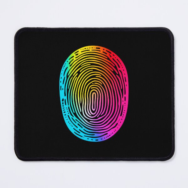 Item preview, Large Rainbow Fingerprint. Minimal Flat Geometric Illustration designed and sold by Cybermariko.