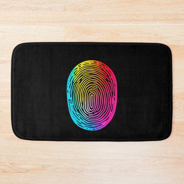 Item preview, Large Rainbow Fingerprint. Minimal Flat Geometric Illustration designed and sold by MarikoDesignArt.