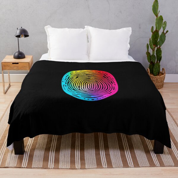 Artikelvorschau, Großer Regenbogen-Fingerabdruck. Minimale flache geometrische Abbildung entworfen und verkauft von Cybermariko.
