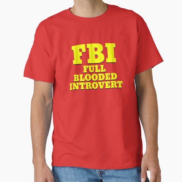 Vista previa del artículo con la obra «Divertido diseño del FBI, INTROVERTIDO DE SANGRE PURA, en amarillo», diseñado y vendido por carolina1.