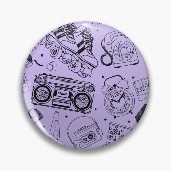 Item preview, 80s Retro Pattern in Purple and Black designed and sold by stefaniagil.
