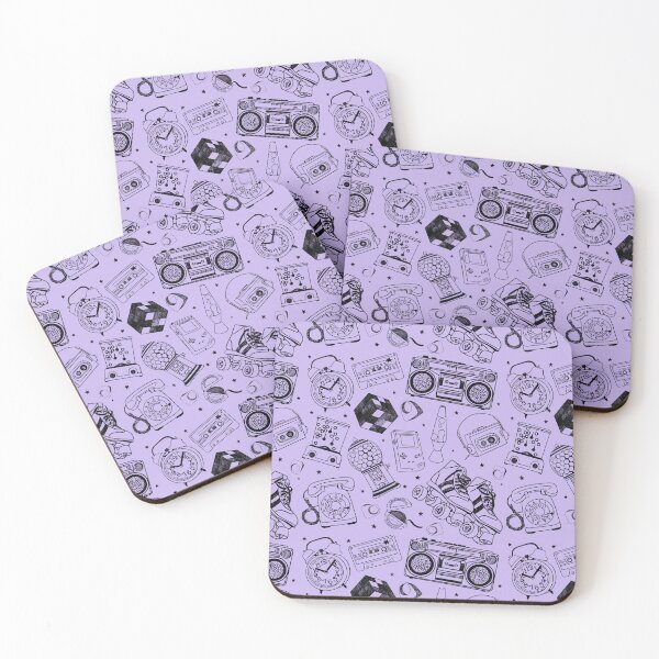 Item preview, 80s Retro Pattern in Purple and Black designed and sold by stefaniagil.