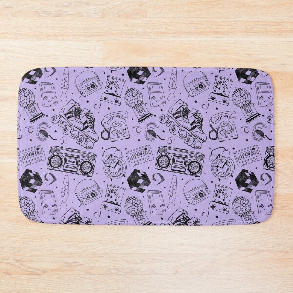 Item preview, 80s Retro Pattern in Purple and Black designed and sold by stefaniagil.