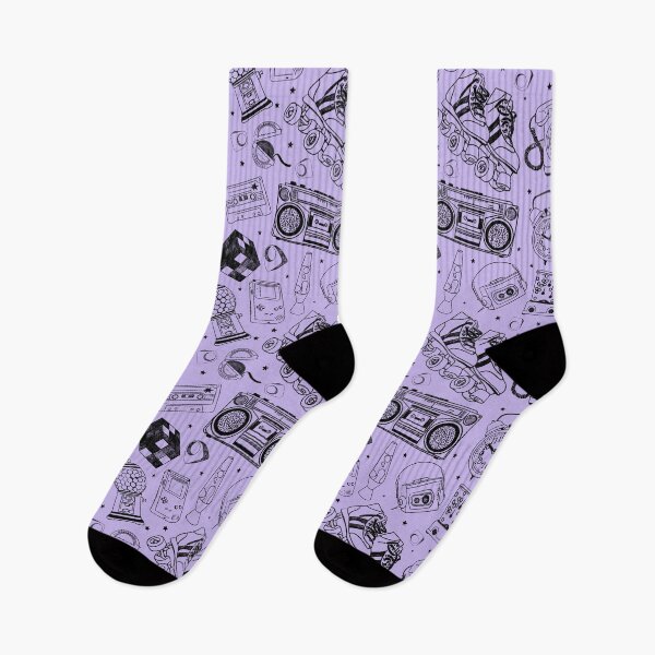 Item preview, 80s Retro Pattern in Purple and Black designed and sold by stefaniagil.
