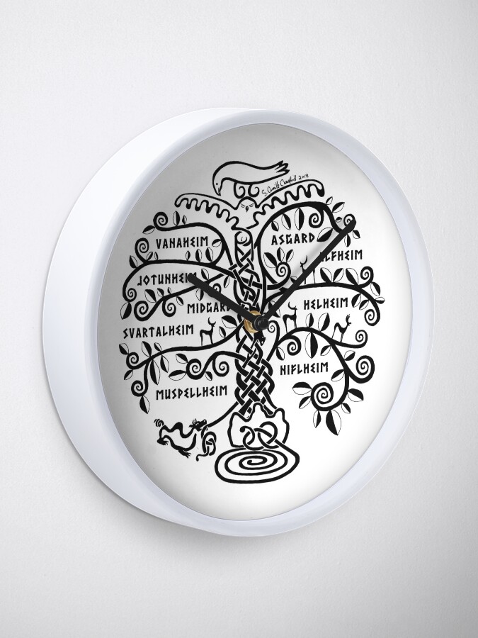Alternate view of The World Tree - Yggdrasil Clock