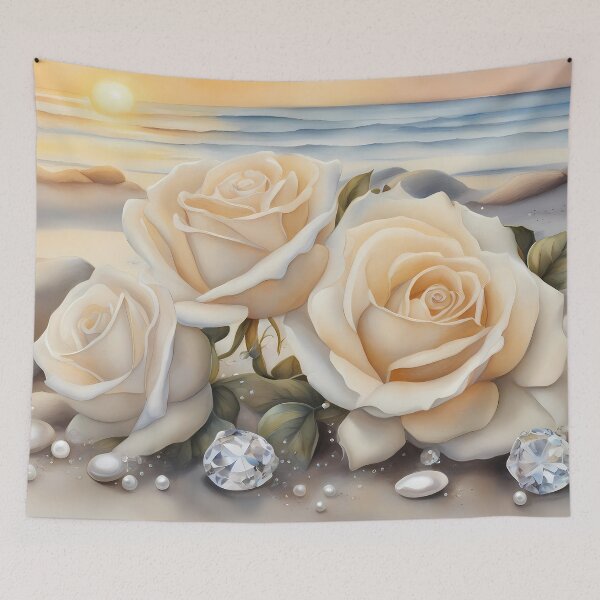 Item preview, Three White Beach Roses designed and sold by CalmnessbyChoice.