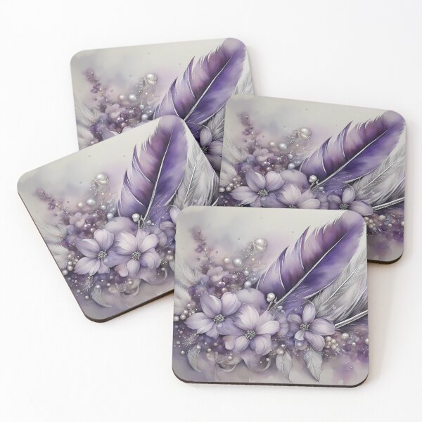 Item preview, Two Purple Feathers designed and sold by CalmnessbyChoice.