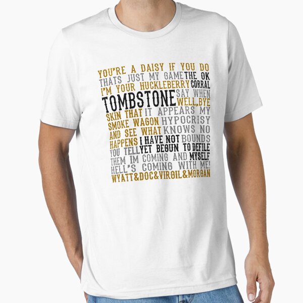Item preview, Tombstone Movie Quotes designed and sold by everything-shop.