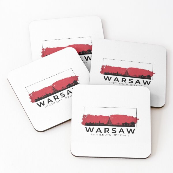 Item preview, Warsaw Skyline with Polish Flag – Minimalist Cityscape Art designed and sold by Evo Desings.